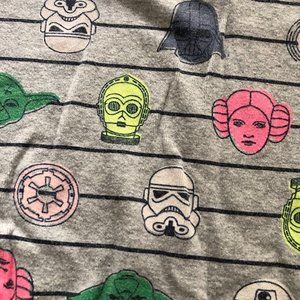 Gap Kids Star Wars Pajamas Girls 12 Colorful Neon Striped R2D2 Storm Trooper EUC